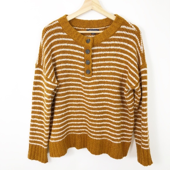 American Eagle Outfitters Sweaters - American Eagle Jegging Fit Striped Henley Sweater